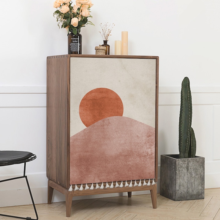 Északi stílusú szekrényajtó függöny Konyhaszekrény függöny Könyvespolc Cipősszekrény Árnyékoló függöny Porálló, ütésmentes, Ronda takaró Függöny stílus: GLD352 GLD352 szélesség 70 cm * magasság 80 cm