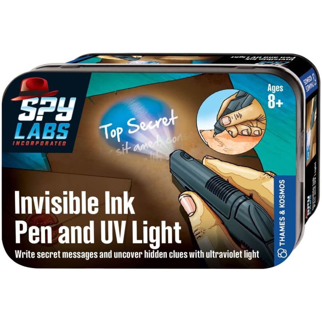 Set educativ Thames & Kosmos, Spy Labs - Stilou cu cerneala invizibila