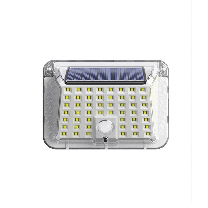 Lampa solara de perete toolsy, 90 LED-uri SMD, senzor de miscare, IP65, 1200mAh, material ABS, lumina alb rece, alb