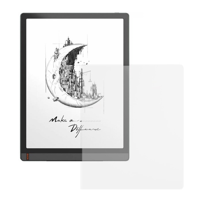 Folie de Silicon pentru Onyx Boox Tab 8C, E-reader Protect, Regenerabila, Claritate 99%, High Definition, Previne amprentele si praful, Anti-Soc, Transparent