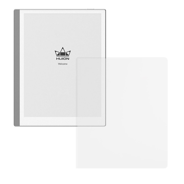 Folie de Silicon pentru Huion E-ink 10.3 inch, E-reader Protect, Regenerabila, Claritate 99%, High Definition, Previne amprentele si praful, Anti-Soc, Transparent