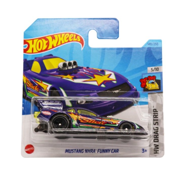 Hot Wheels Mustang NHRA Funny Car Fém játékautó, tarka, 1:64