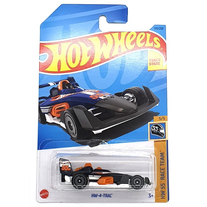 Masinuta metalica Hot Wheels, HW-4-TRAC, albastru, 1:64