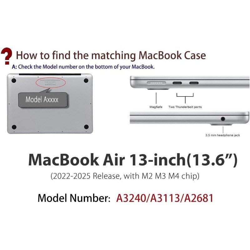 Husa pentru laptop, 13,6 inch, pentru modelele A3113/A2681/A3240, negru mat. Antialunecare si anti-cadere