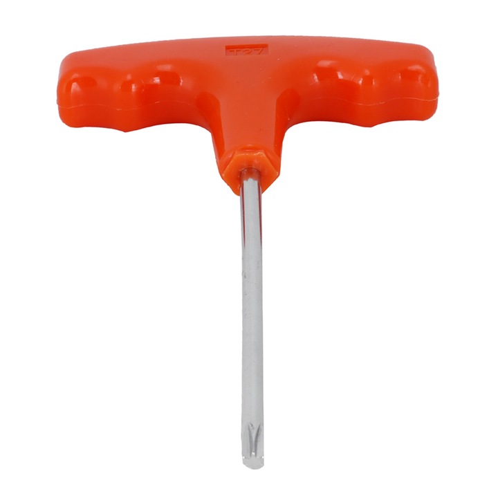 T27 csavarhúzó T-alakú fogantyúval, Jormftte, fém és műanyag anyag, súly 55g