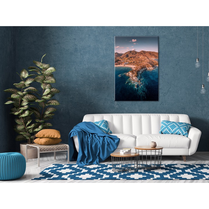Tablou canvas Artgeist - Cliff in Kalamitsi, 1 piesa, Vertical - 80 x 120 cm