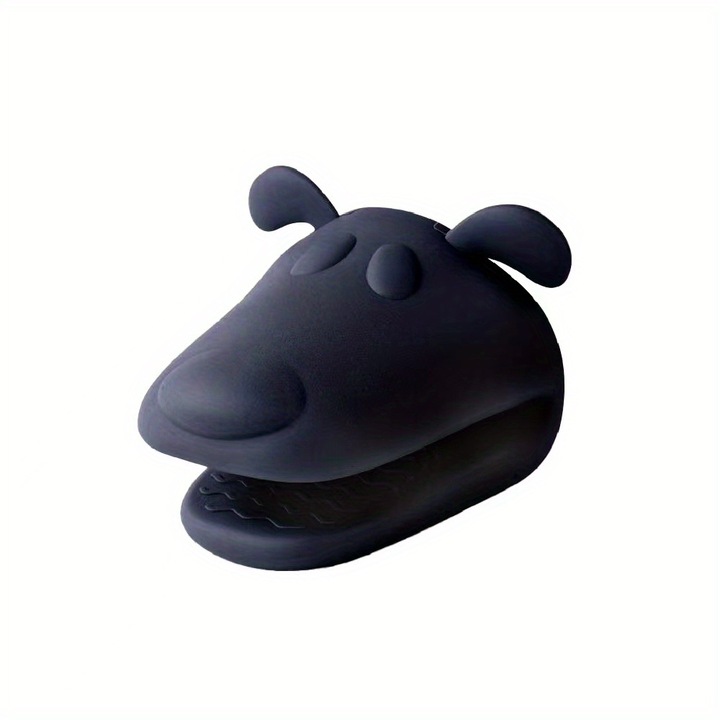 Konyhai kesztyű, Jormftte, 2 darabos szett, magas hőmérsékletnek ellenálló szilikon, fekete