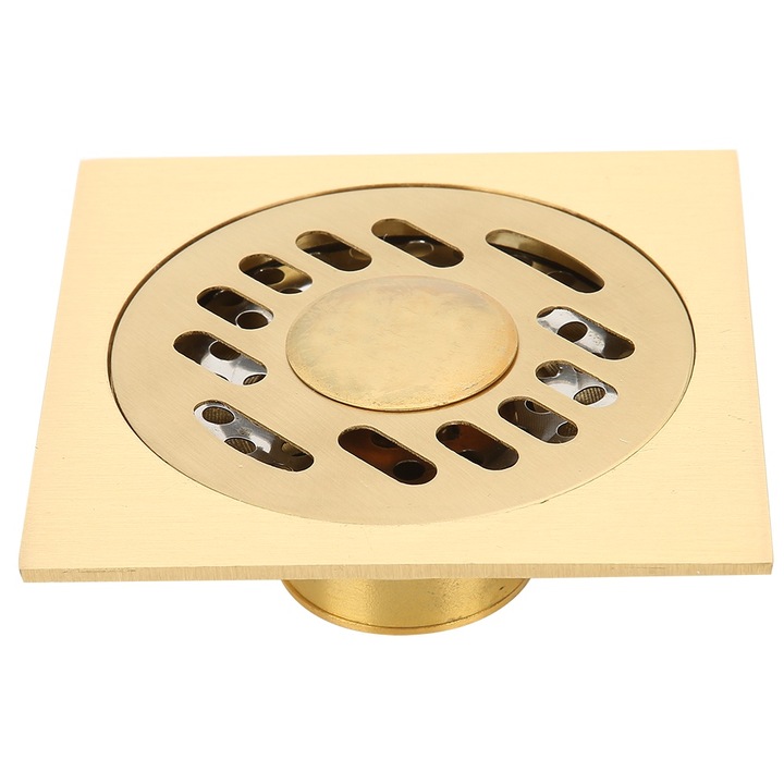 Подов сифон месингов 10х10см за баня 100% нов