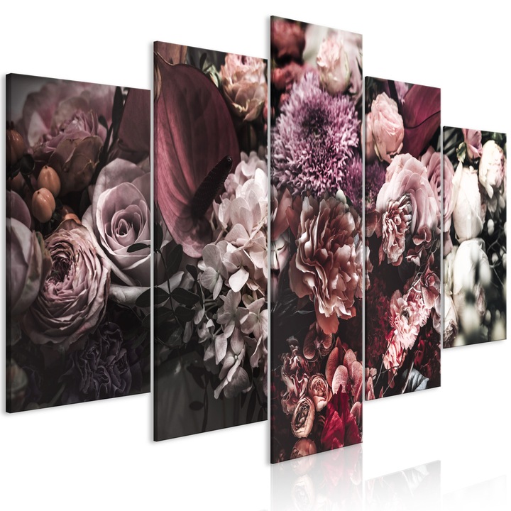 Tablou canvas Artgeist, Premium print - Dream In the Garden, 5 piese, Wide - 200 x 100 cm