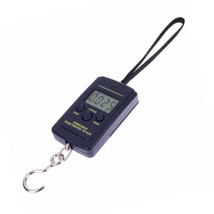 Cantar digital portabil AMRINUGL, 1g~40kg, display iluminat, functie tare, termometru, dimensiuni compacte