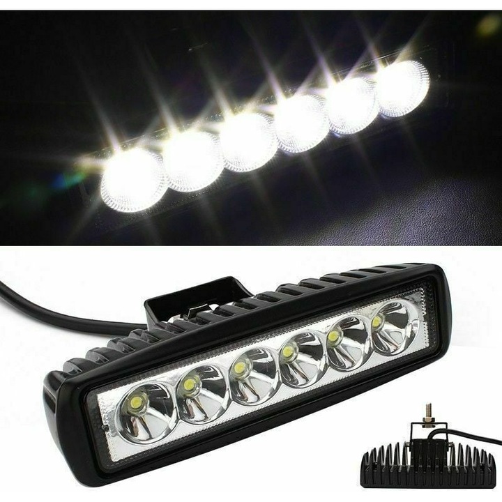 18W LED munkalámpa 12V 24V offroad projektor traktorhoz, kotrógéphez, UTV-hez, ATV-hez, SUV-hoz, IP67 Projektorok
