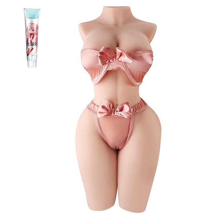 Секси кукла за мастурбация, С големи гърди, вагина и анус, За мъже, TPE, 1 тубичка лубрикант, 42*17*12 см, 5кг