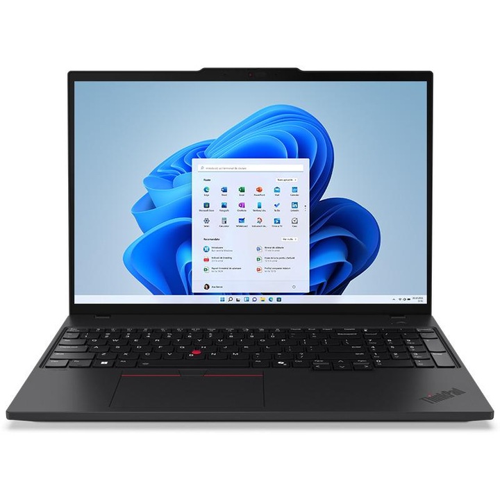 Laptop Lenovo ThinkPad T16 Gen 3 processzor Intel® Core™ Ultra 7 155U 12M gyorsítótár, akár 4,80 GHz 16" WUXGA, 64GB, 2TB SSD, Intel Graphics, Win 11 Pro, fekete