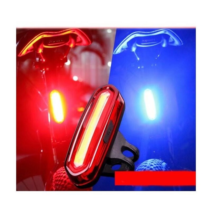 Lumina bicicleta LED reincarcabila USB, Enforose, super luminoasa, 6 moduri de iluminare, rezistenta la apa