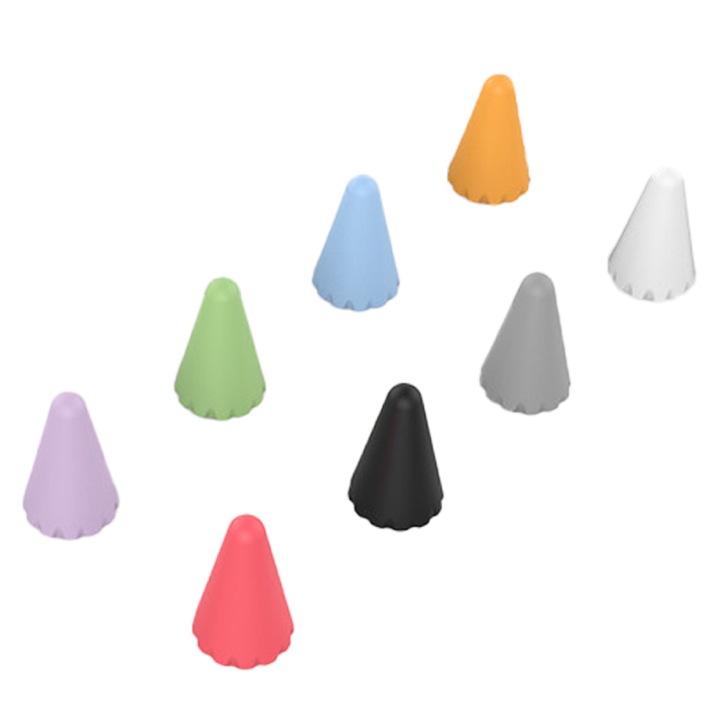 Szilikon védőtok Apple ceruzahegyekhez, Jormftte, zajcsökkentés, könnyű telepítés, 8 darabos készlet