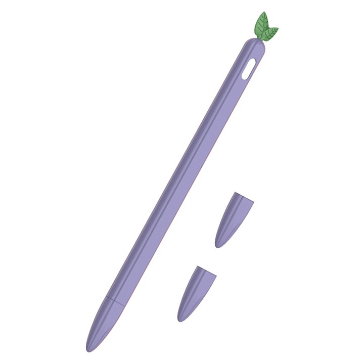 Силиконов калъф за Apple Pencil 2, дизайн плодове, Zeaicos, мека защита, многоцветен