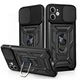Husa Armor pentru Xiaomi Redmi 13C, RingStand, Camera Slide, TPU+PC, Negru