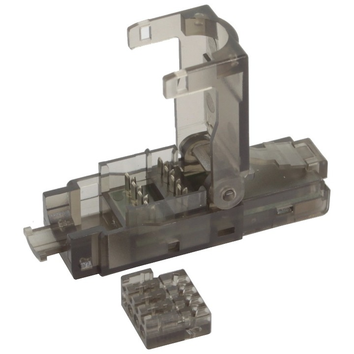 Mufa RJ45, Netrack, UTP Cat. 6, Negru