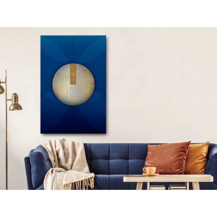 Artgeist vászonkép, Prémium nyomat - Indigó absztrakció, 1 darab, Függőleges - 60 x 90 cm
