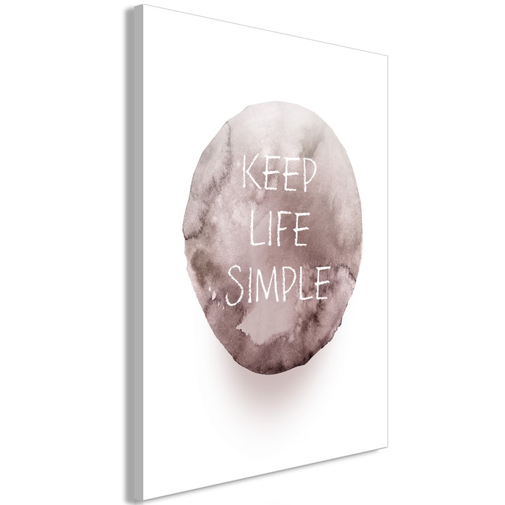 Картина Artgeist, Италианско платно - Keep Life Simple, 1 част, Вертикална - 20 x 30 см