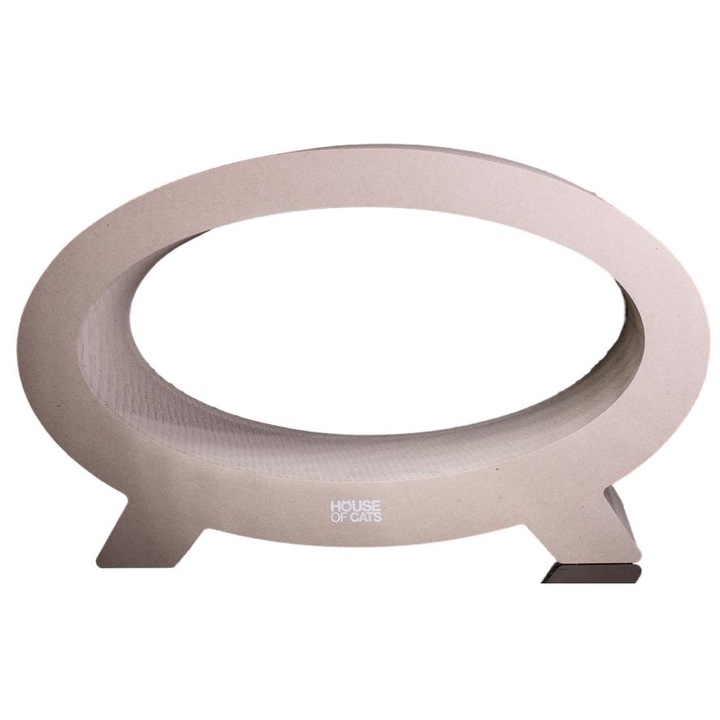 Stalp de zgariat pentru pisici Elipso, House of Cats, ecologic, 27x68,5x41,5cm, alb