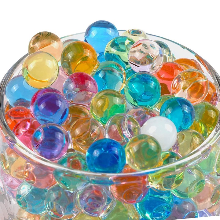 Bile de apa, set 10 pungi/50.000 buc, AMRINUGL, multicolor, 1.5-2.0mm, 7-8mm dupa absorbtie culoare