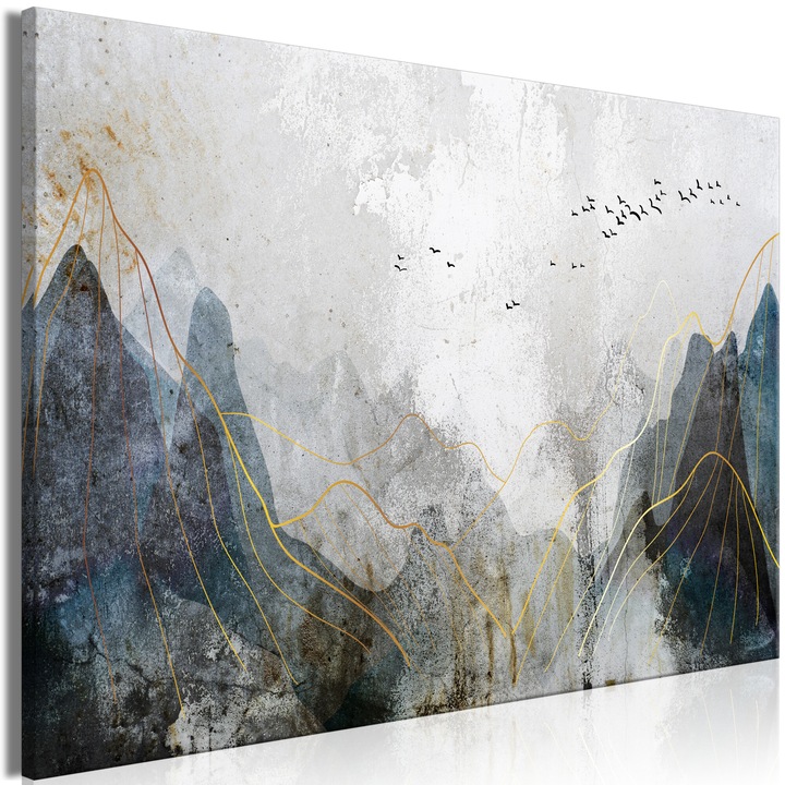 Tablou canvas Artgeist, Premium print - Misty Mountain Pass, 1 piesa, Wide - 120 x 80 cm