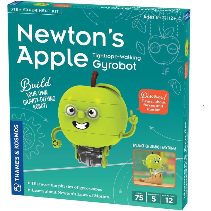 Set educativ STEM Thames & Kosmos - Marul lui Newton, cu sina giroscopica