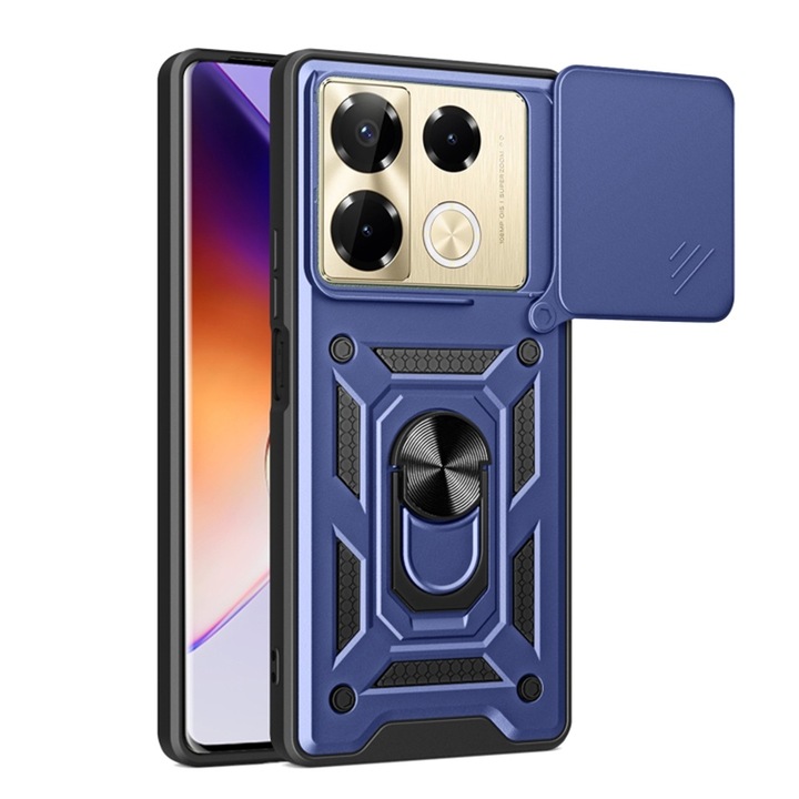 Кейс за Infinix Note 40 Pro 4G - Techsuit CamShield Series - син