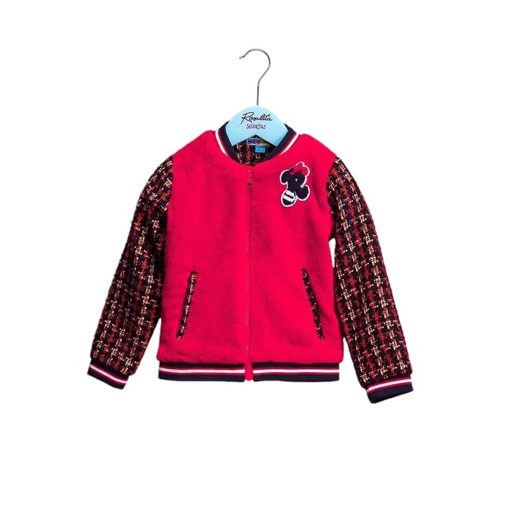 Jacheta combinata din bucle cu catifea, 4 ani, 104 cm