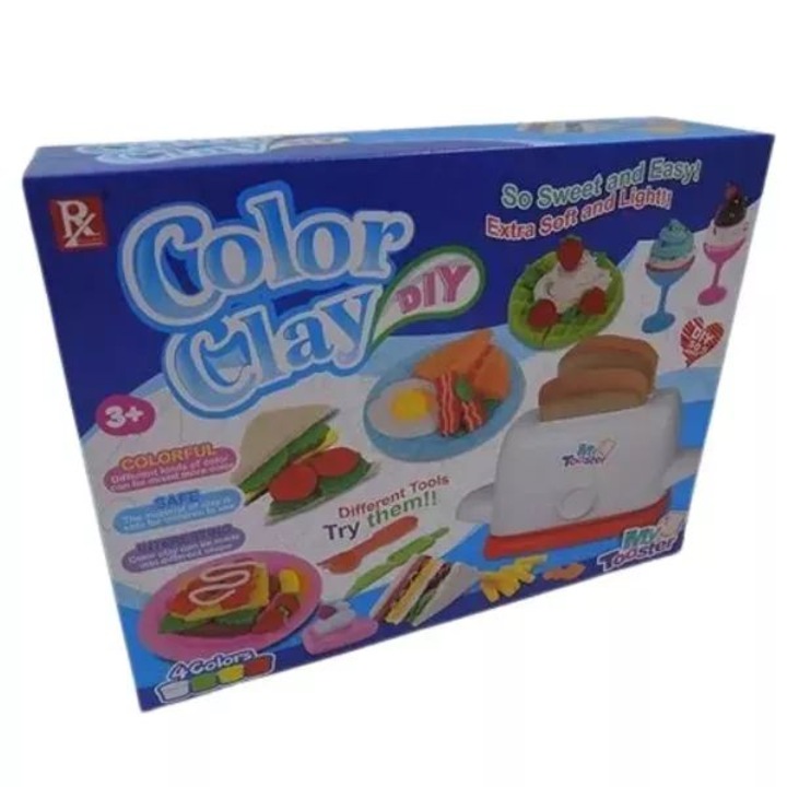 Set plastilina, Manyuk Toys, Toaster, Multicolor
