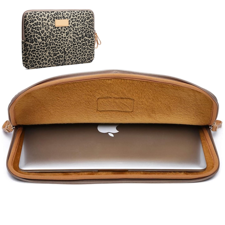Geanta laptop BGHYHYHI, imprimeu leopard