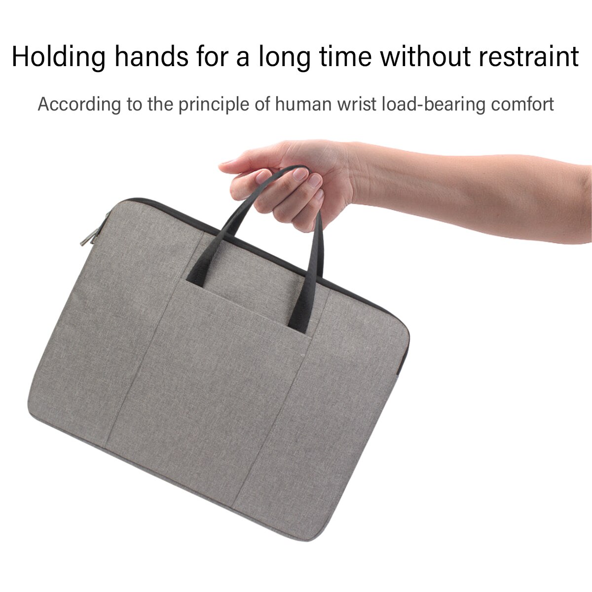 Husa pentru laptop, husa de protectie impermeabila, geanta de transport pentru laptop gri deschis