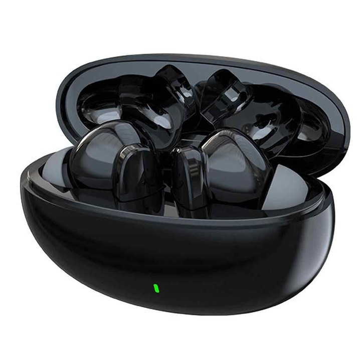 Vezeték nélküli Bluetooth 5.3 fülhallgató, HiFi basszus, zajszűrés, érintésvezérlés, fekete, kompakt