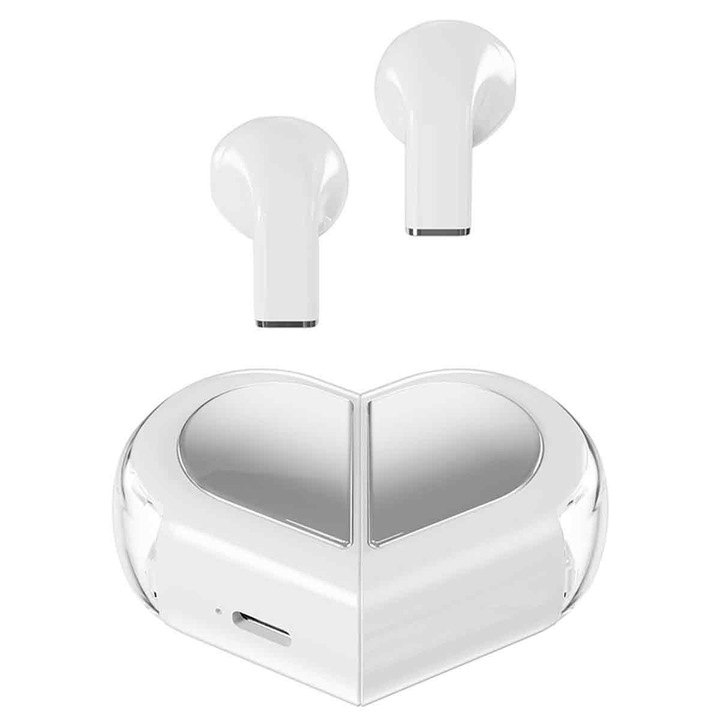 Vezeték nélküli in-ear fülhallgató mikrofonnal, erős basszussal, fekete, kompakt