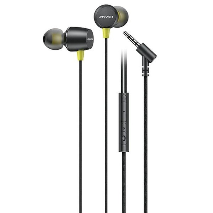 Casti In-Ear Borofone BM36 Acura, Cu microfon, 3.5 mm, Negru