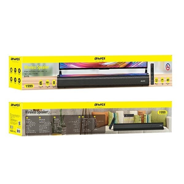 Soundbar Awei Y999, 2x25W, Bluetooth 5.0, negru