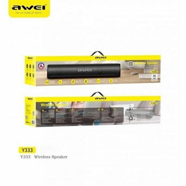 Soundbar Awei Y333, Bluetooth 5.0, TWS, bas puternic, waterproof, 460x78x74,5mm