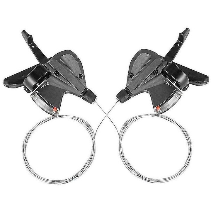 Manete de schimbare a bicicletelor de munte, performanta de schimbare lina pentru siguranta maxima, constructie din aliaj de aluminiu, 9 viteze/27 viteze stanga 3 dreapta 9, compatibile cu pedale triple pentru biciclete de munte M370