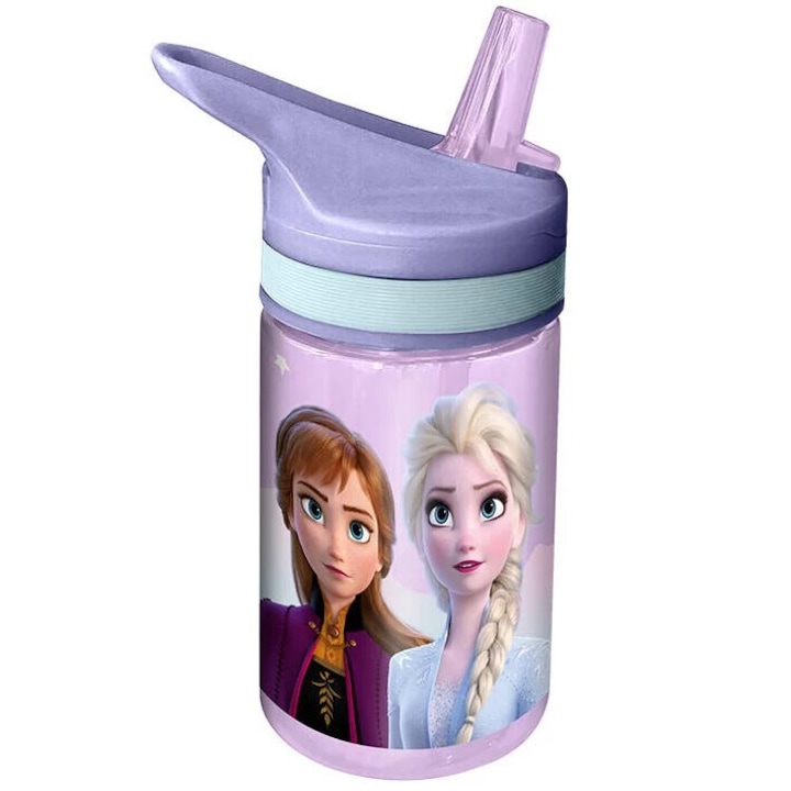 Детска бутилка за вода Frozen, Тритан, 400 мл Лилаво