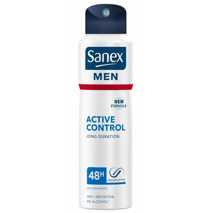 Izzadásgátló spray Sanex Men Active Control, 48 órás védelem, alkoholmentes, 200ml