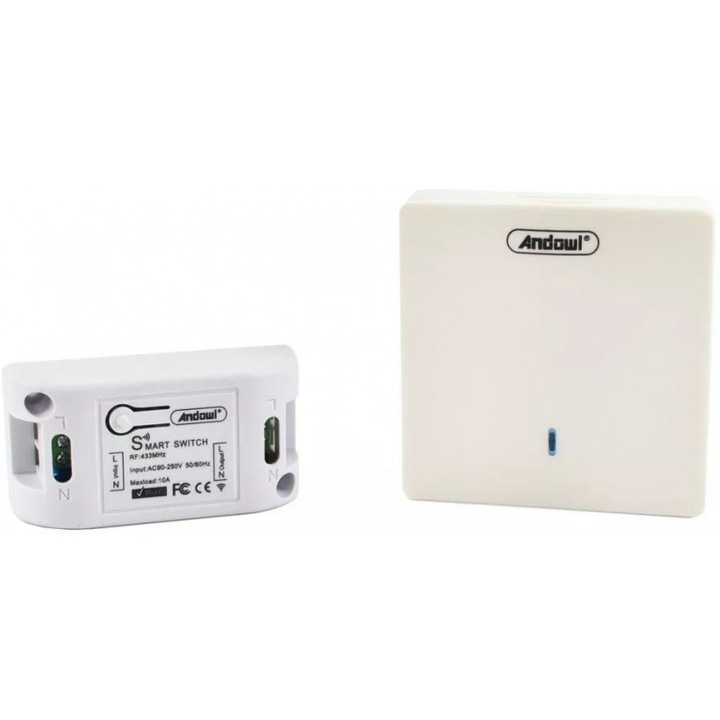 Comutator Wireless Inteligent cu Releu, culoare alb