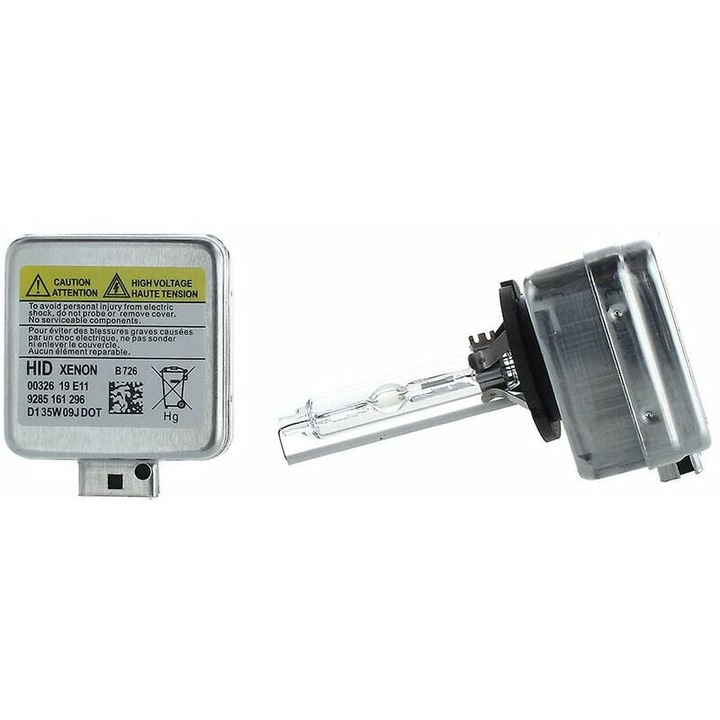 Set 2 becuri xenon D1S 35W 6000K 12V DC, impermeabile, din metal