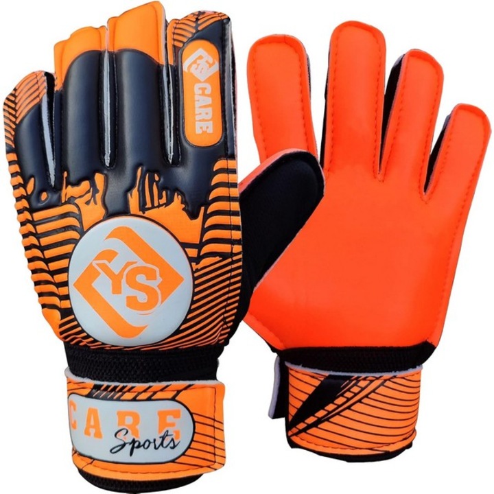 Manusi pentru portar de fotbal, protectie, super grip, Portocaliu, 6