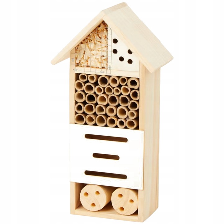 Casuta pentru insecte, CARDSPLITTER, din lemn FSC, 27x13,5x8,5cm, pentru albine si fluturi