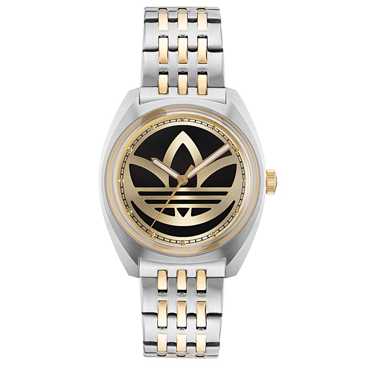 Мъжки часовник Adidas EDITION ONE, неръждаема стомана, 39x12 мм, сребрист, черен, каишка от неръждаема стомана, водоустойчив 5 ATM