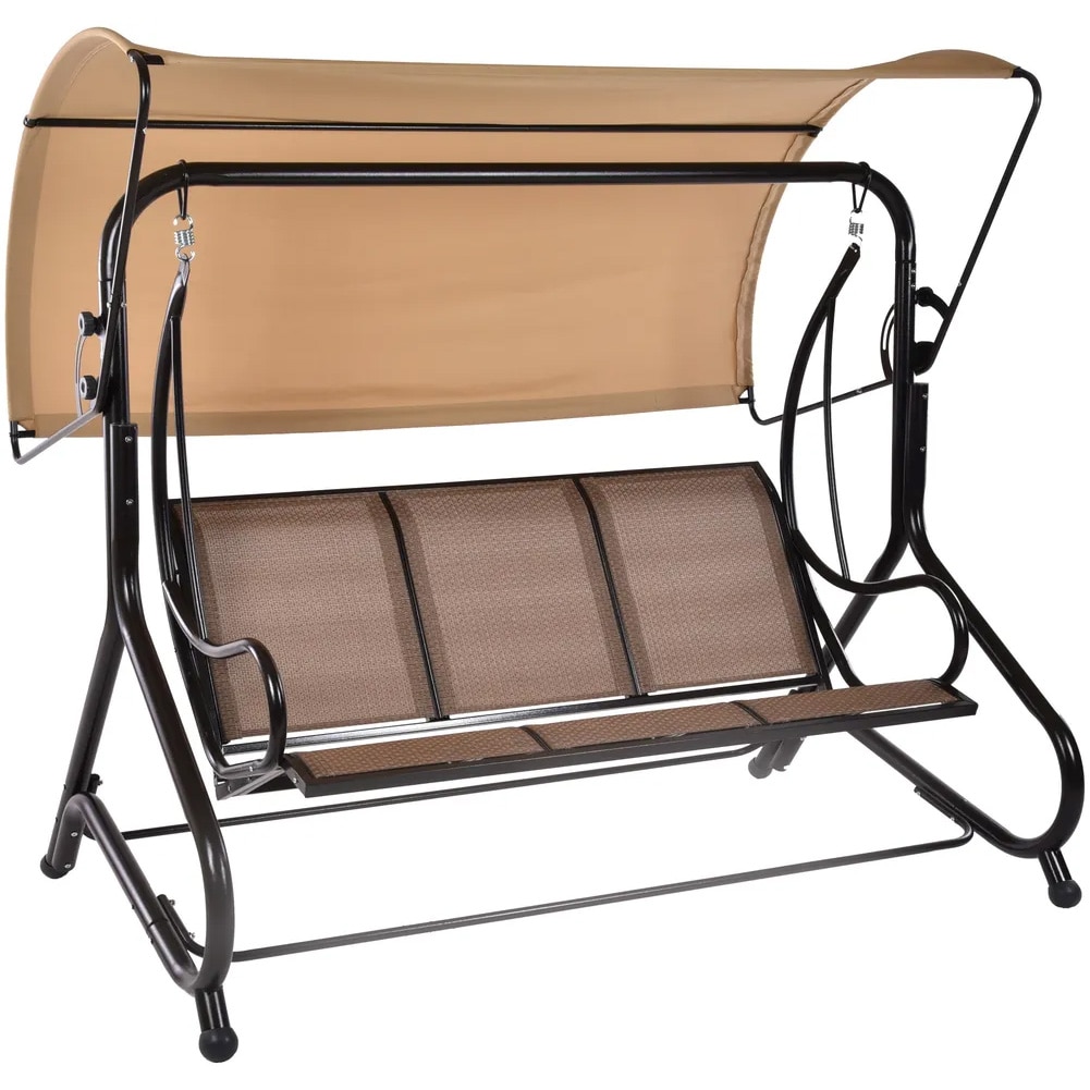 Balansoar Kring Ibiza, 191x134x196 cm, 3 locuri, culoare bej