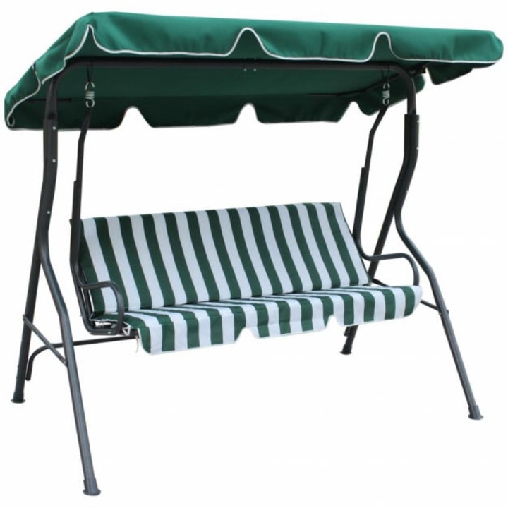 Kring Jarvis hintaszék, 173x112x148 cm, fehér/zöld