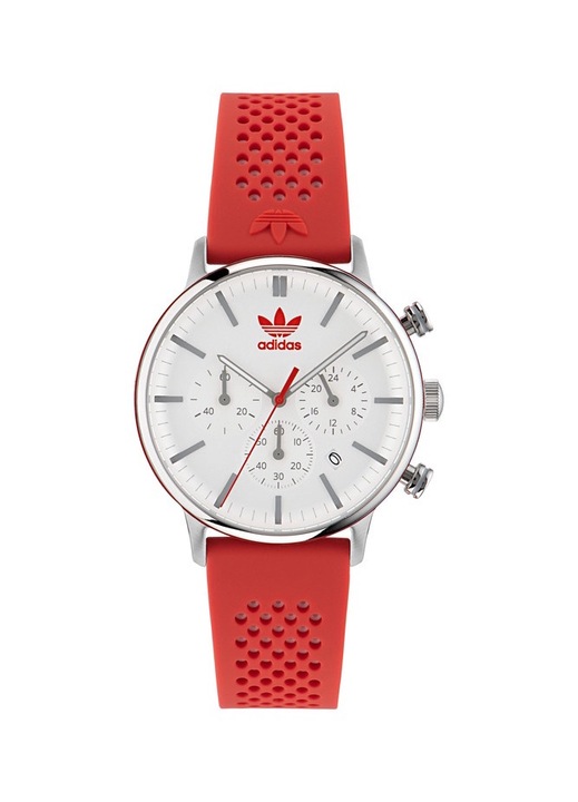 Мъжки часовник Adidas CODE ONE CHRONO, сребрист, силиконова каишка, 40мм, водоустойчив 5 ATM