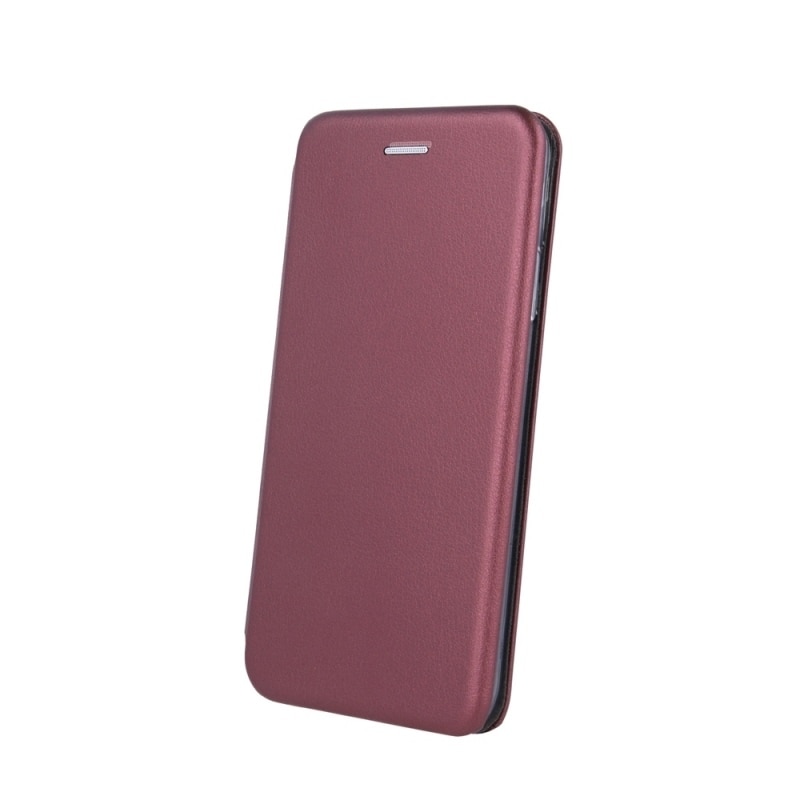 Husa Compatibila cu Motorola Moto E13, Elegance Book, Inchidere Magnetica, Buzunar Interior pentru Carduri, Visiniu, Atlas